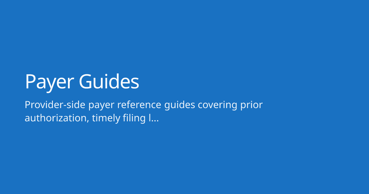 Payer Guides | Clark Street Health